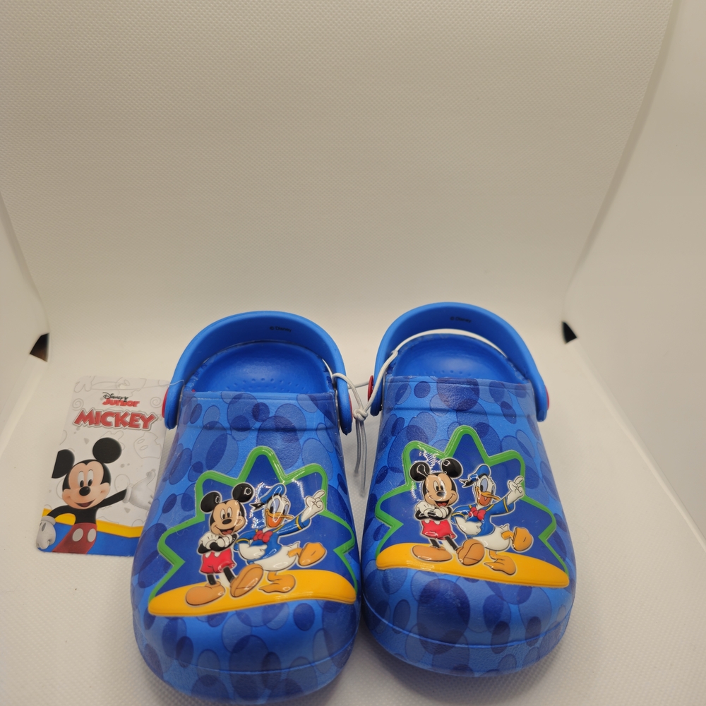 Disney Mickey and Donald Kids Slippers - Blue and Green